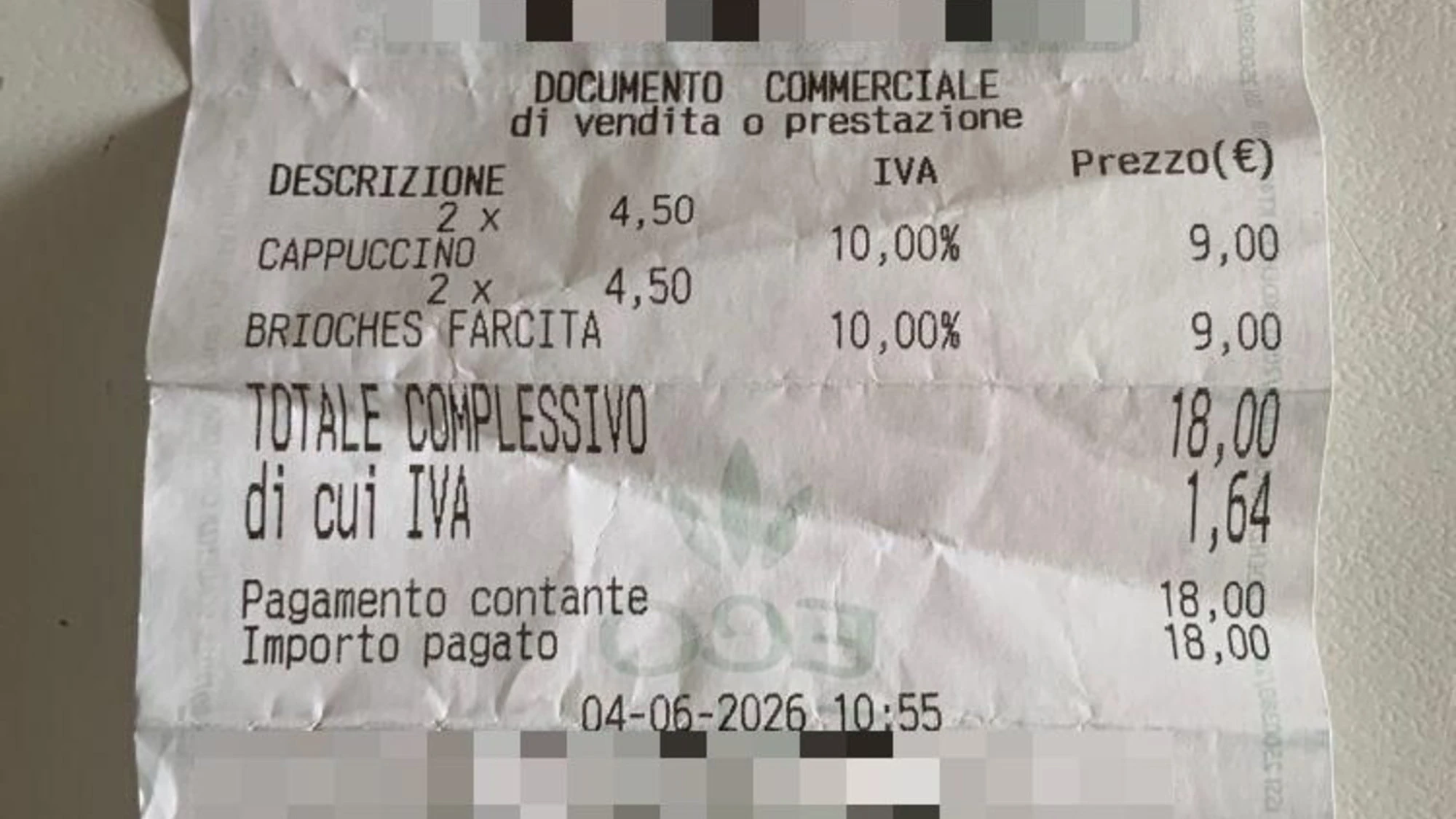 Milano, lo scontrino della polemica: "Pensavamo di essere a Dubai, 18 euro per la colazione"
