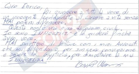 Massimo Bossetti, la lettera ai genitori di Yara Gambirasio e quella a Mediaset: "Sono innocente"