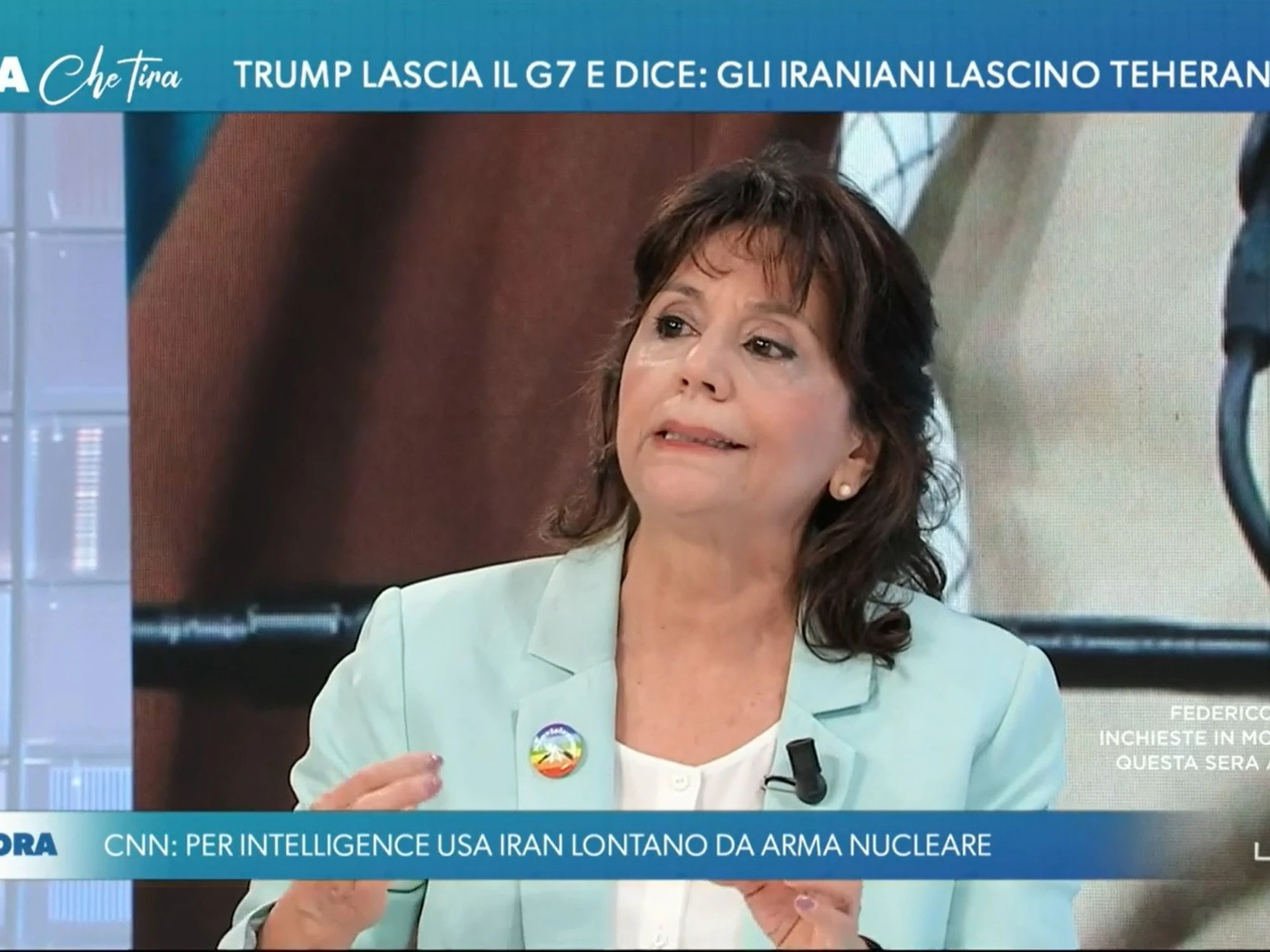 L'aria che tira, Donatella Di Cesare deraglia: "Dove c'è destra, c'è guerra"