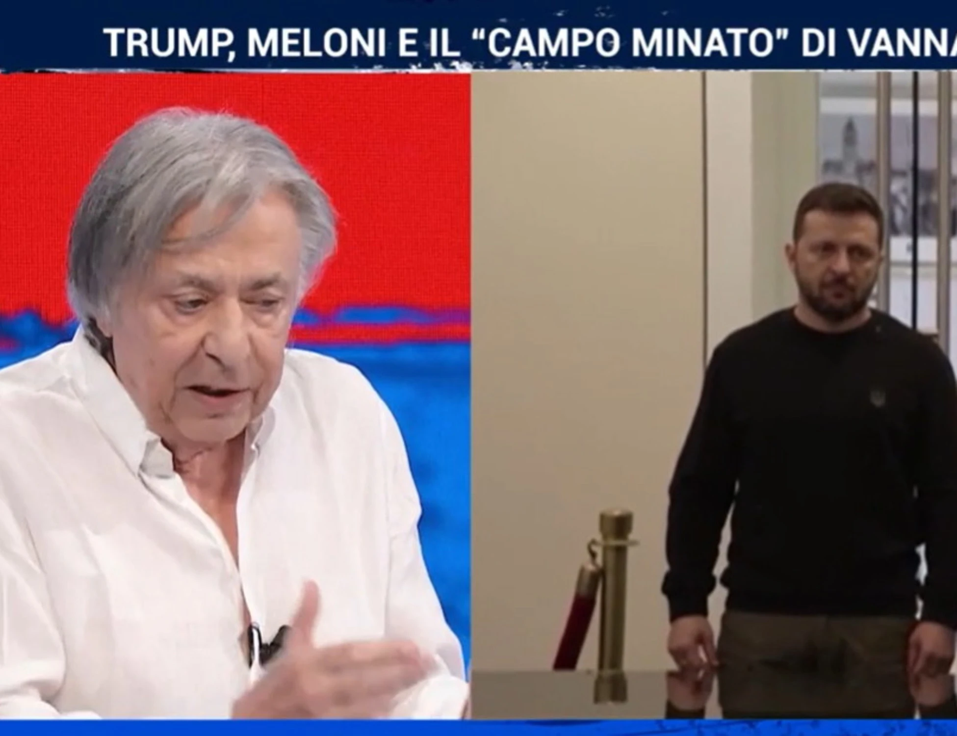 In Onda, Freccero choc: "Zelensky? Strano raffreddore, come si soffiava il naso...". Tutti di sasso