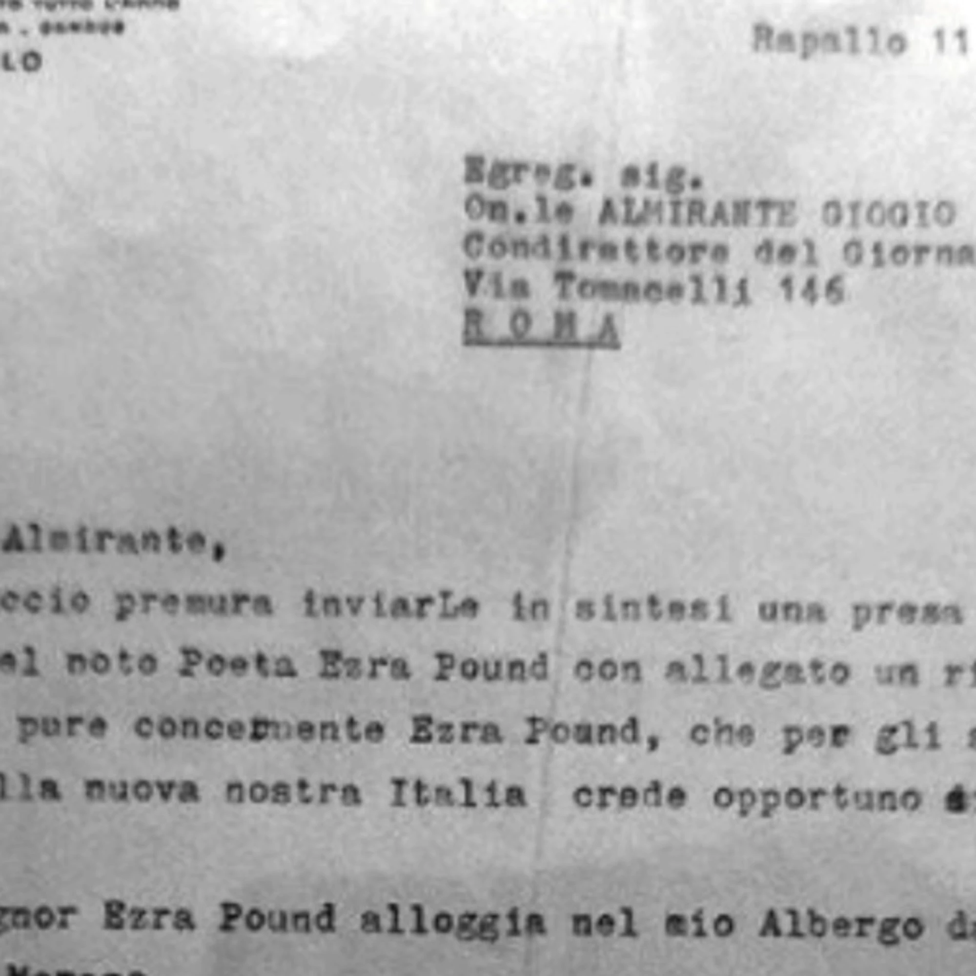 "Devi fondare un nuovo partito": i consigli di Ezra Pound ad Almirante