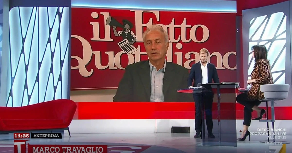 Travaglio a Tagadà, veleno sulla Meloni: "Sta perdendo quota, retorica finita"