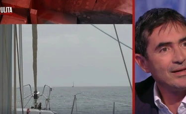 PiazzaPulita, Fratoianni vede la Flotilla e si emoziona: sceneggiata a La7
