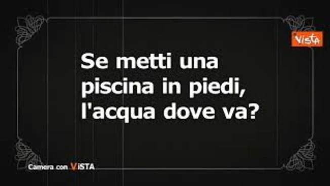 'Se metti in piedi una piscina la adagi sul lato corto' Camera con Vista La7 di Alexander Jakhnagiev