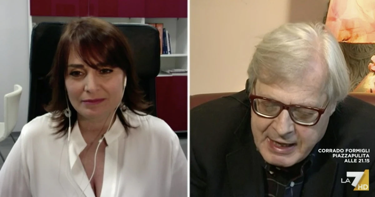 Vittorio Sgarbi a L'aria che tira terrorizza Antonella Viola: "Vuoi diventare ministro?"