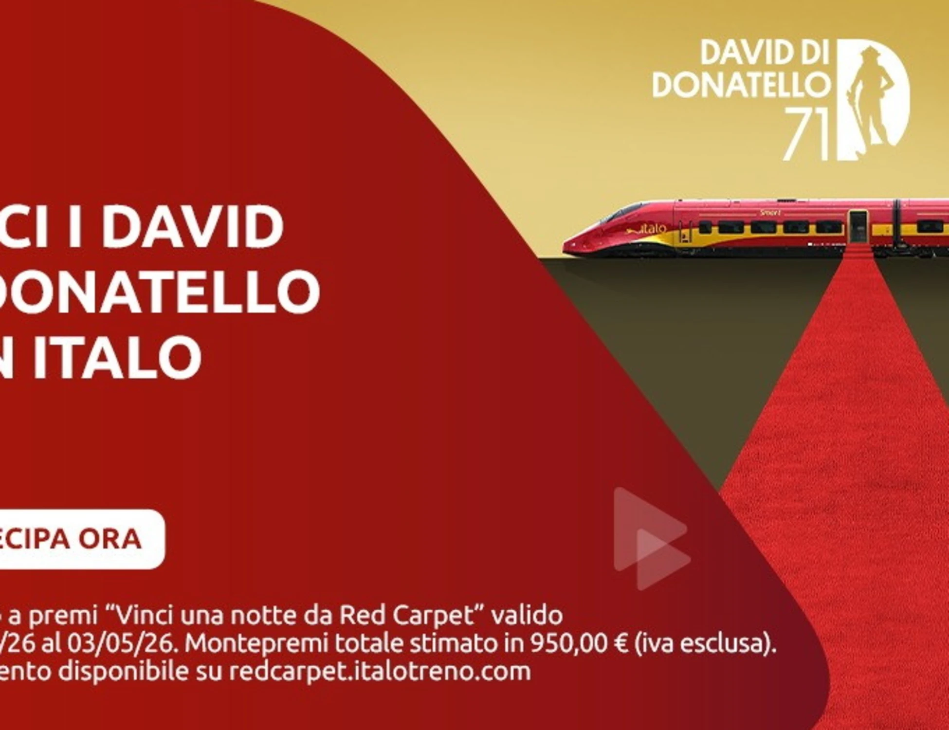 ITALO MOBILITY PARTNER DEI PREMI “DAVID DI DONATELLO” 2026