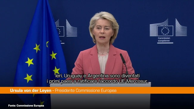 Mercosur, von der Leyen "Al via l'applicazione provvisoria"