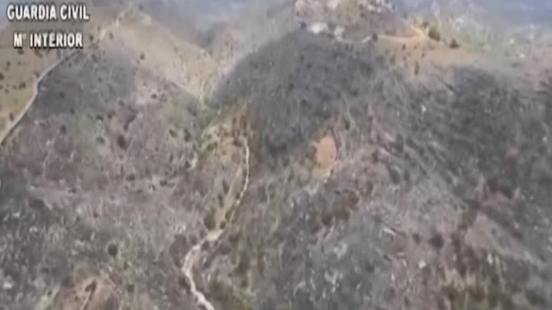 Spagna, la devastazione dellâ incendio in Andalusia vista dall'alto