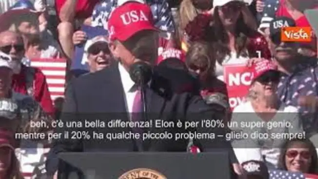 Leggi l'articolo: Trump: Elon Musk è 80 per cento genio e per il restante 20 ha dei problemi. Glielo dico sempre