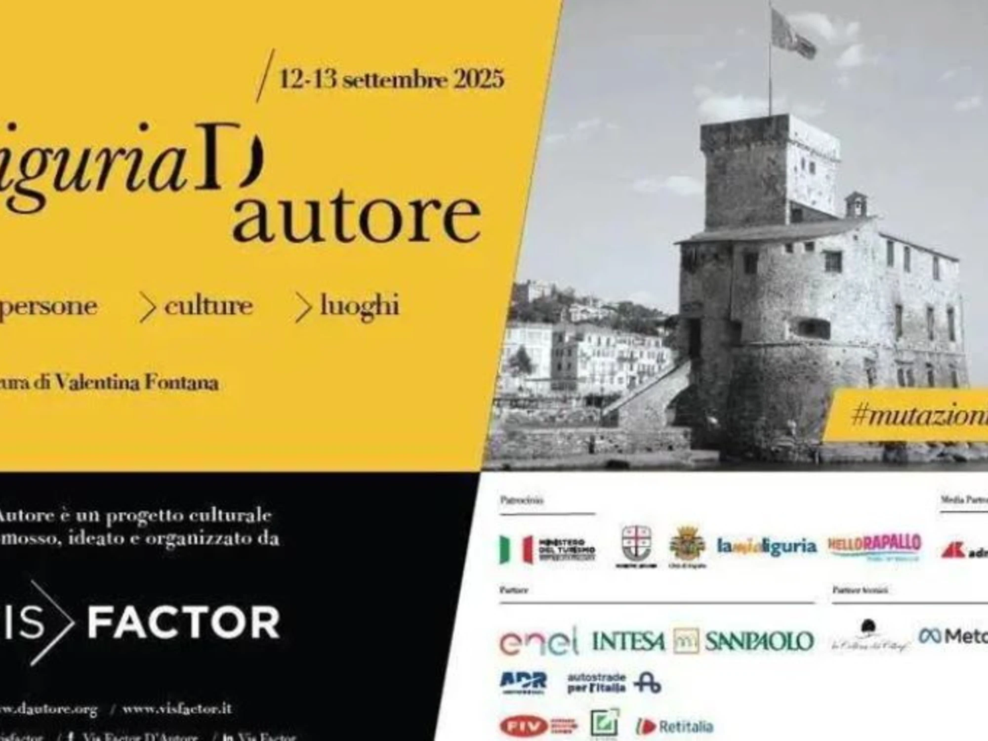 RAPALLO, AL VIA VENERDÌ LA RASSEGNA LIGURIA D’AUTORE