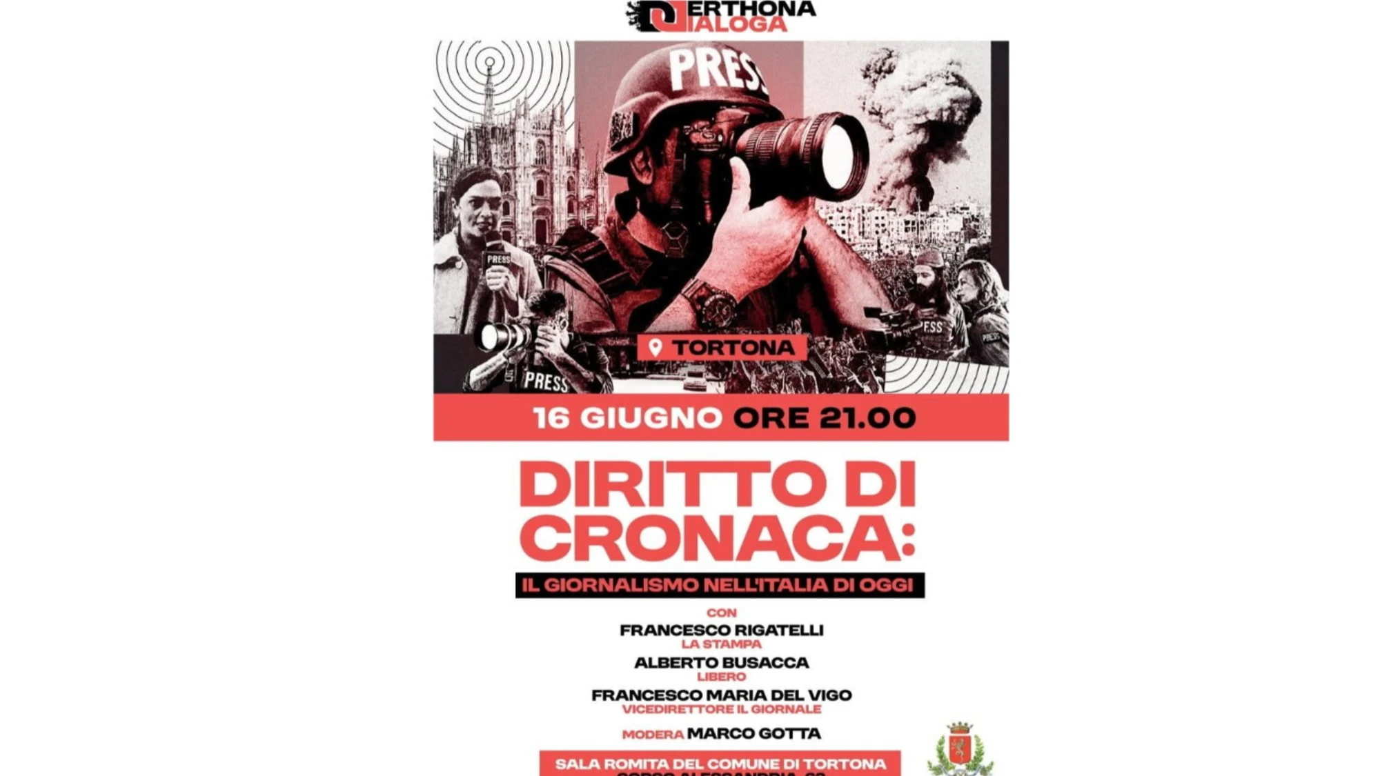 Derthona Dialoga, secondo appuntamento dedicato al giornalismo contemporaneo