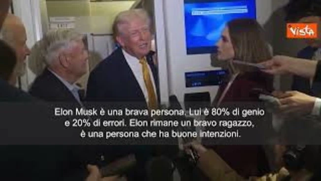 Trump: Elon Musk è una brava persona. 80% di genio e 20 di errori