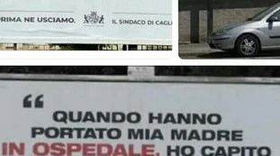 Coronavirus, la durissima campagna del sindaco di Cagliari: ecco tutti i cartelloni