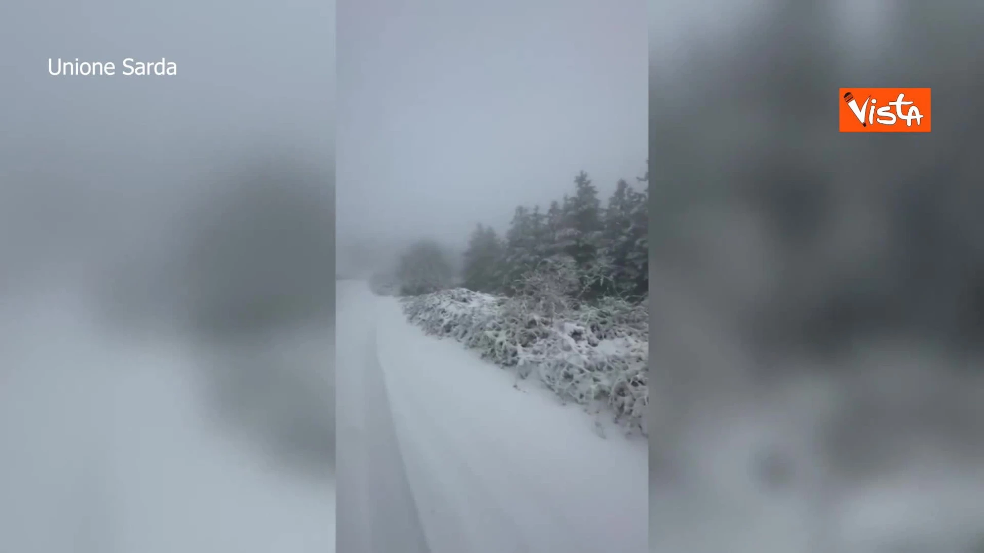Sardegna, il monte Bruncu Spina imbiancato dalle forti nevicate