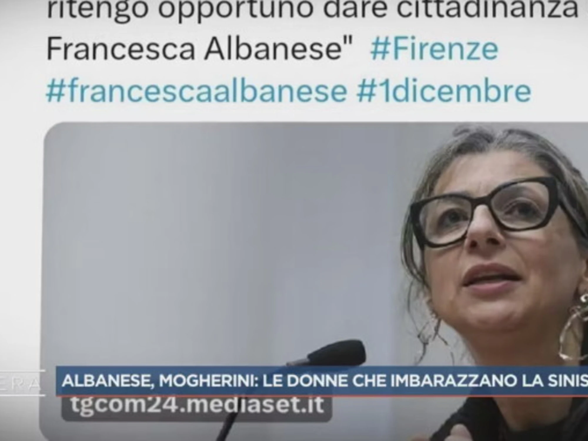 4 di Sera, Albanese demolita nello studio di Del Debbio