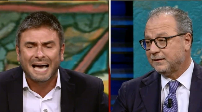 DiMartedì, scontro tra Di Battista e Mulè: "Servo", "non hai le pa***", volano stracci