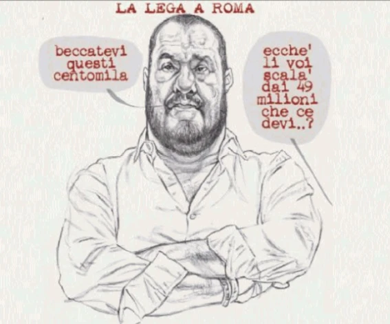 Marco Travaglio, la vignetta sulla prima pagina del Fatto: sfregio sui soldi della Lega