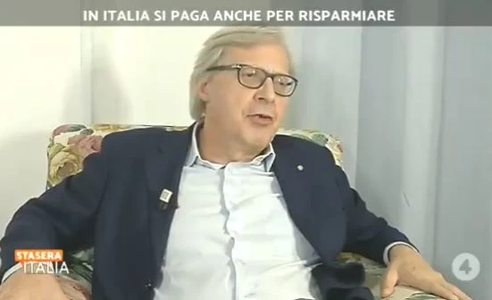 Stasera Italia, Vittorio Sgarbi a Barbara Palombelli: "Hanno venduto il Parlamento per il governo"