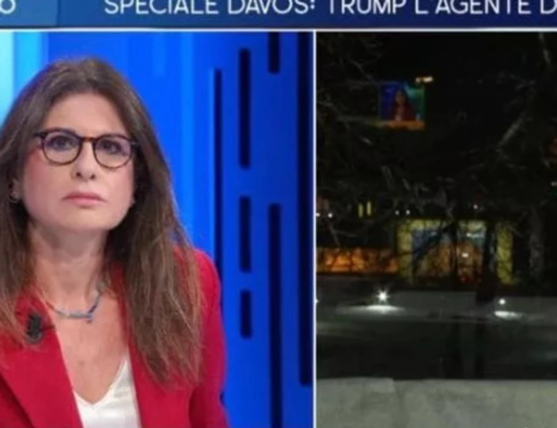 Incendio a Davos, paura per Lilli Gruber: evacuato lo studio in diretta