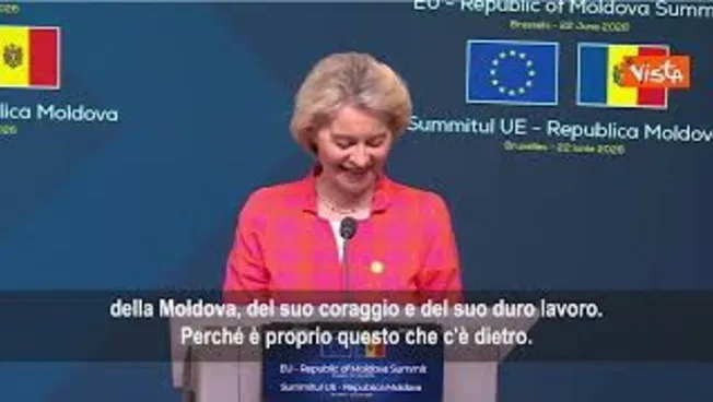 Von Der Leyen: Aperti primi negoziati per ingresso Moldavia in Ue nonostante pressioni russe