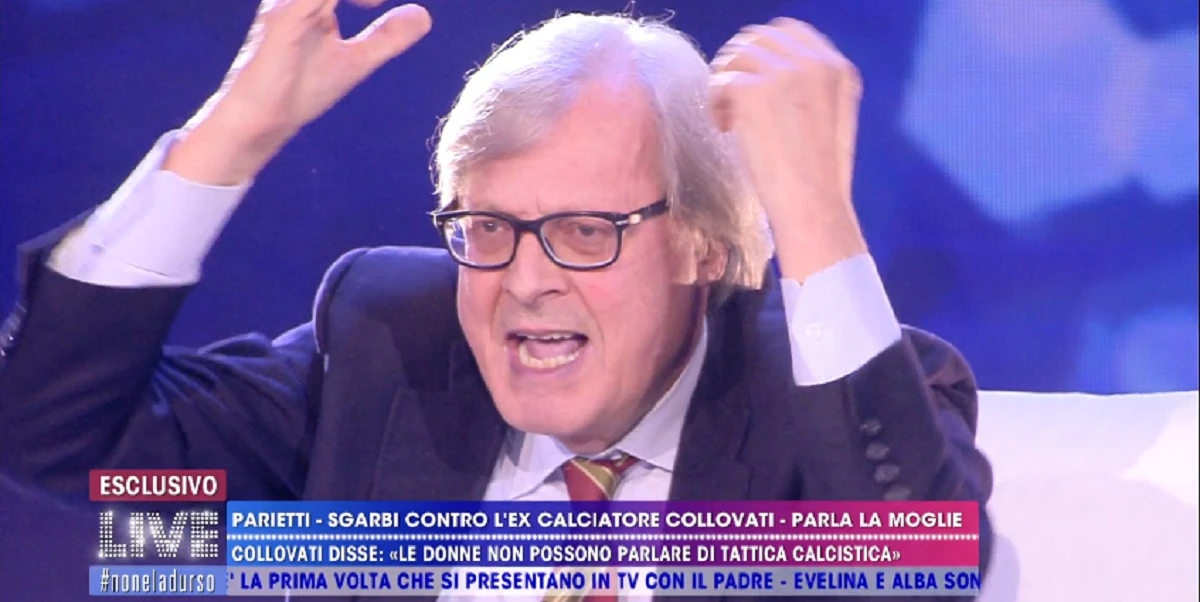 Vittorio Sgarbi, è polemica per il gesto in tv: Barbara d'Urso si gira e lui guarda sotto alla gonna