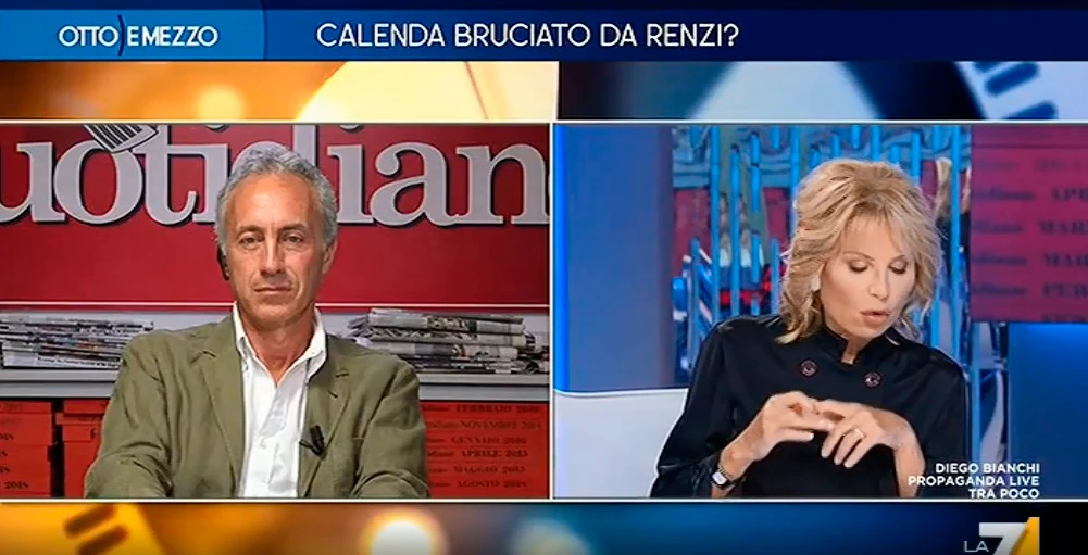 Otto e Mezzo, Marco Travaglio lo conferma: "Giuseppe Conte è di sinistra"