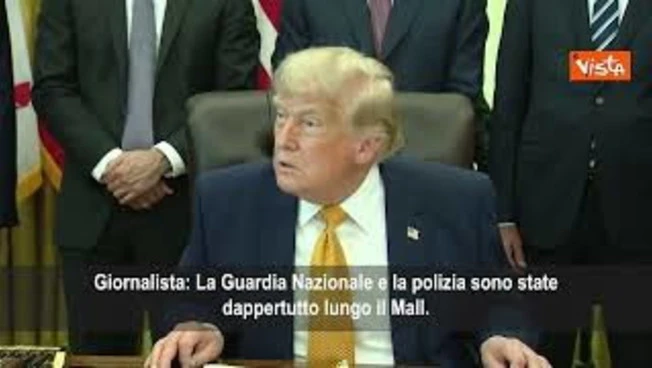 Trump: Sabotaggio alla Reflecting Pool Washington, vandali hanno tagliato fondo con un coltello