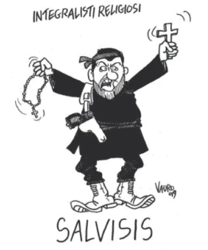 Matteo Salvini, l'ultima vergogna del Fatto Quotidiano: per Vauro è un tagliagole islamico e cristiano