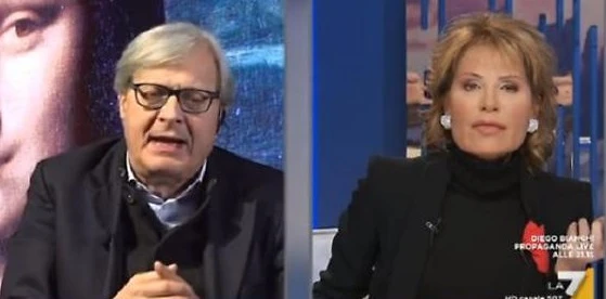 Otto e Mezzo, Vittorio Sgarbi a Lilli Gruber: "Parli del figlio di Salvini, ma sullo stupro di Grillo jr..."