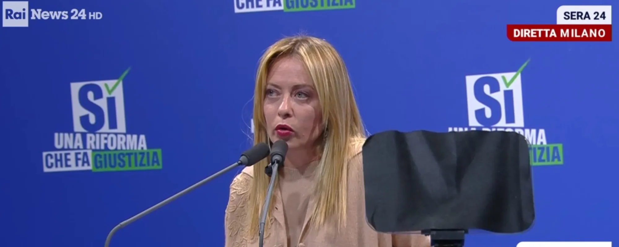 "Non abbiate paura di preferire il popolo alle caste": Meloni a valanga su toghe rosse e sinistra