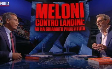 Piazzapulita, Meloni cortigiana? Floris difende Landini: "Si è corretto subito"