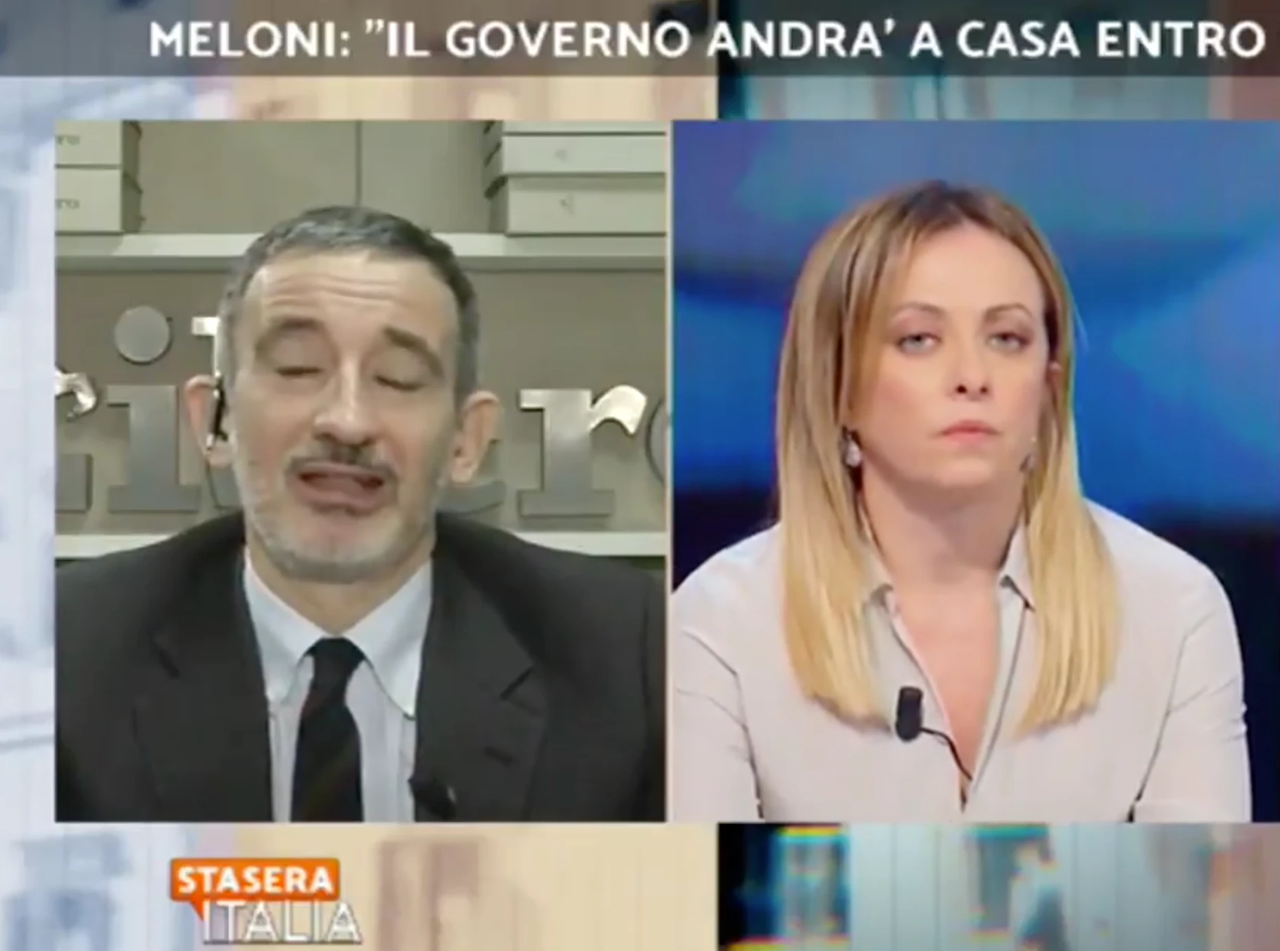 Pietro Senaldi a Stasera Italia: "Solo Renzi o i 5 Stelle possono far cadere il governo"
