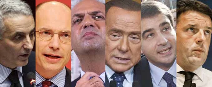 Quagliariello, Letta, Alfano, Berlusconi, Fitto, Renzi