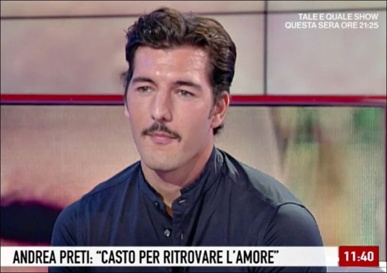 Storie Italiane, confessione sconcertante di Andrea Preti: "Per quanto sono stato casto dopo Claudia Gerini"