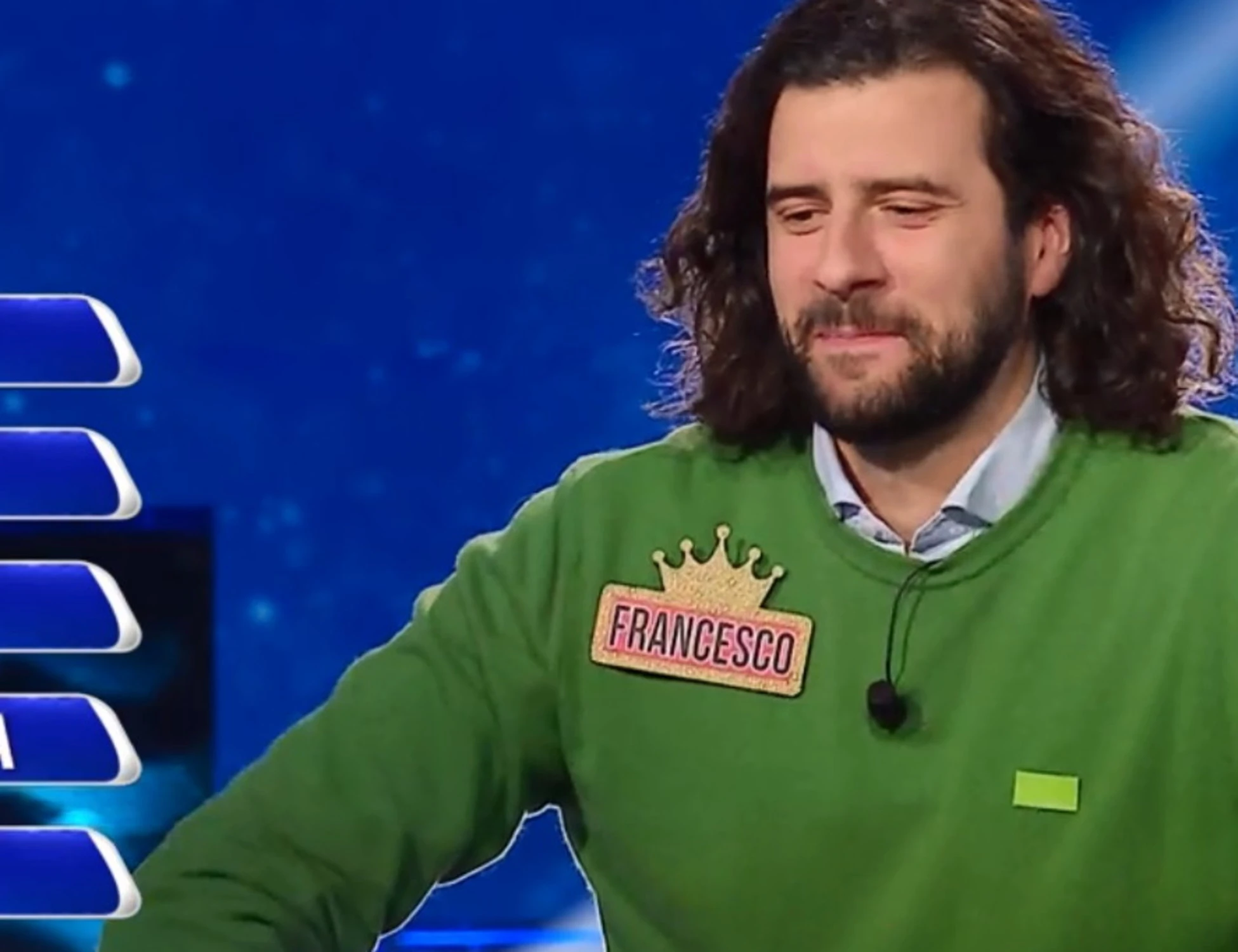 L'Eredità, "ogni sera con 'sto gigante...": Francesco travolto