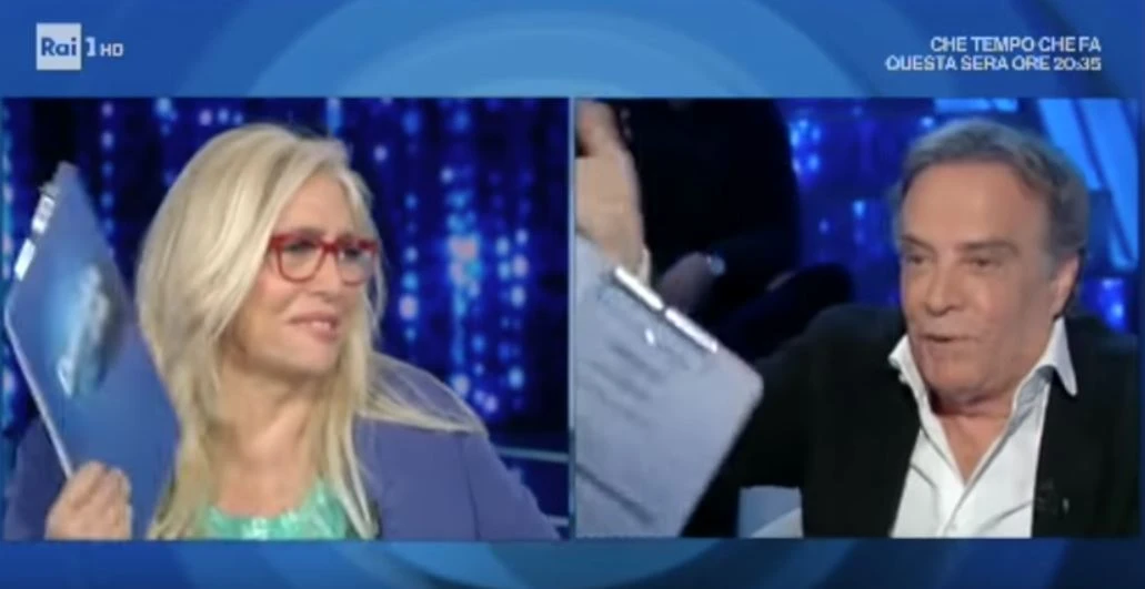 Domenica in, l'intervista di Montesano sparisce dal sito Rai: il panico della Venier, cosa non doveva dire