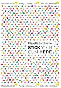 No ai chewing gum a terra, la soluzione in un poster