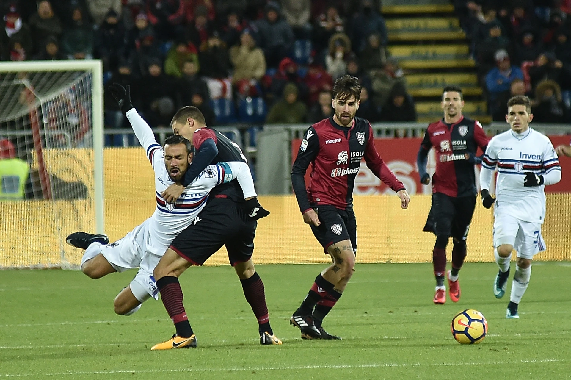 Calcio, Serie A: Cagliari-Sampdoria 2-2