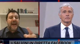 Matteo Salvini contro Conte, Giletti lo manda in onda a Non è l'Arena: "Tedeschi, francesi e turchi ci stanno fregando mercato e futuro"