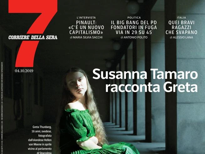 Greta Thunberg in prima pagina su "Sette": eccola come non si era mai vista prima