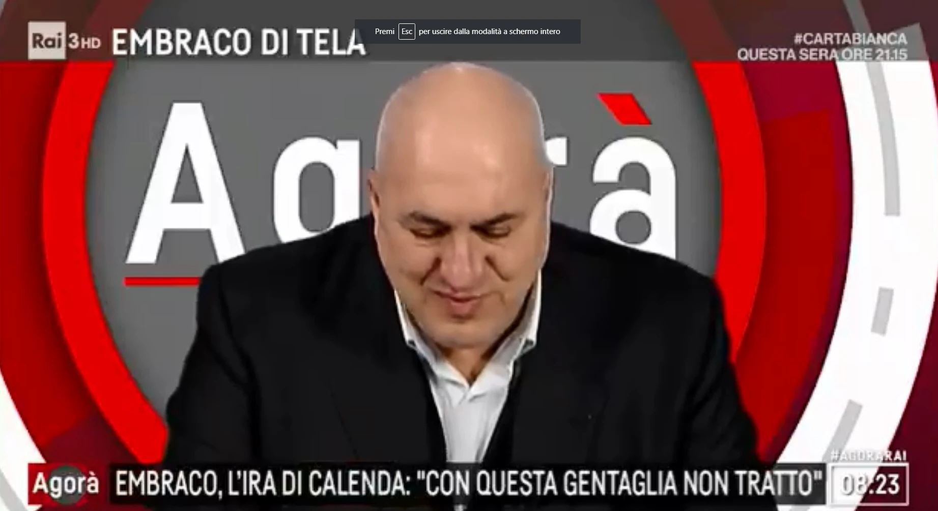 Guido Crosetto, il pianto ad Agorà per le famiglie Embraco