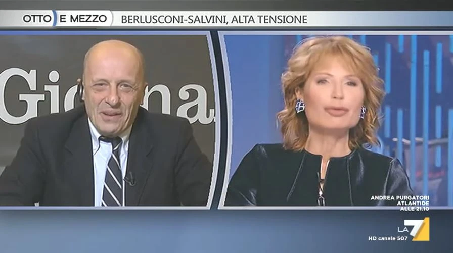 Alessandro Sallusti a Otto e mezzo: "Non mi candido, ho già fatto danni come giornalista"