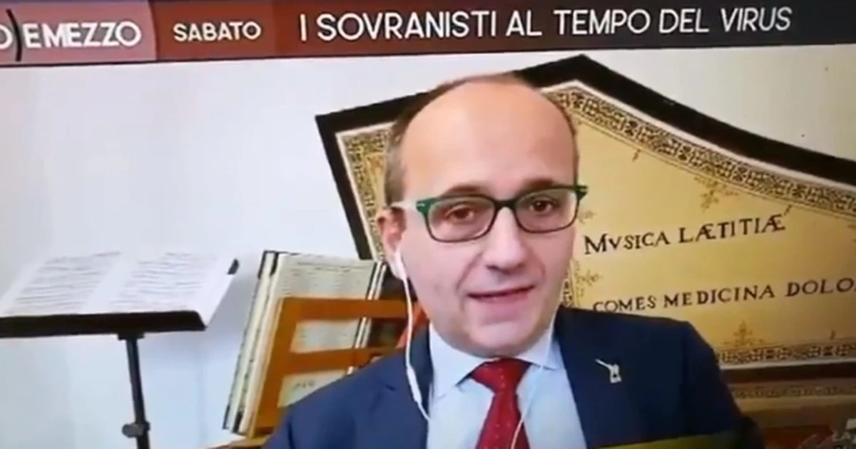 Alberto Bagnai a Otto e mezzo, nomina la chat dei magistrati contro Salvini e Lilli Gruber sbianca