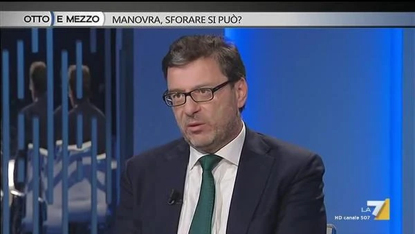 Giancarlo Giorgetti, Sallusti svela la crisi del governo dalla faccia del leghista in tv
