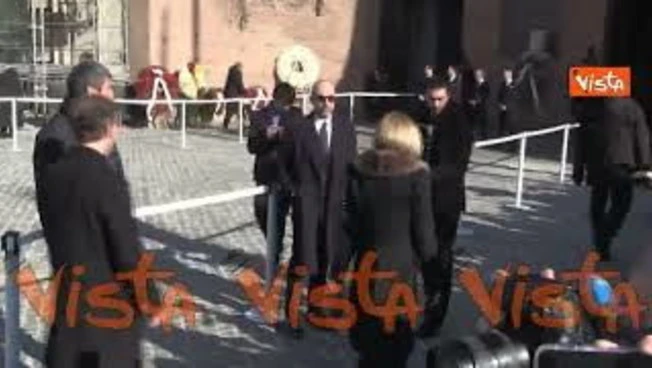 Anna Wintour ai funerali di Valentino a Roma