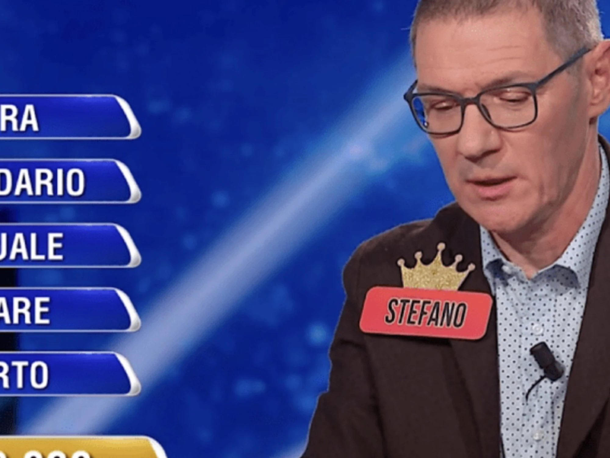 L'Eredità, Stefano spiazza tutti: "Mi fermo su Landini"