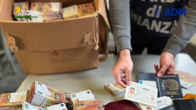 Maxi sequestro di 1,17 milioni di euro falsi e documenti contraffatti a Trieste