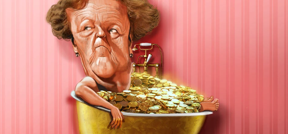 La Cancellieri in un bagno d'oro: vista da Benny