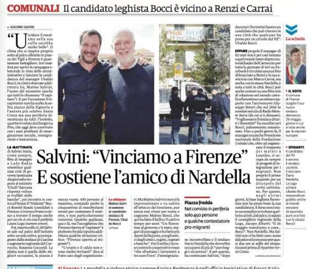 Matteo Salvini, Marco Travaglio e la paginata di fango sul Fatto: "L'amico di Renzi", dove si spinge