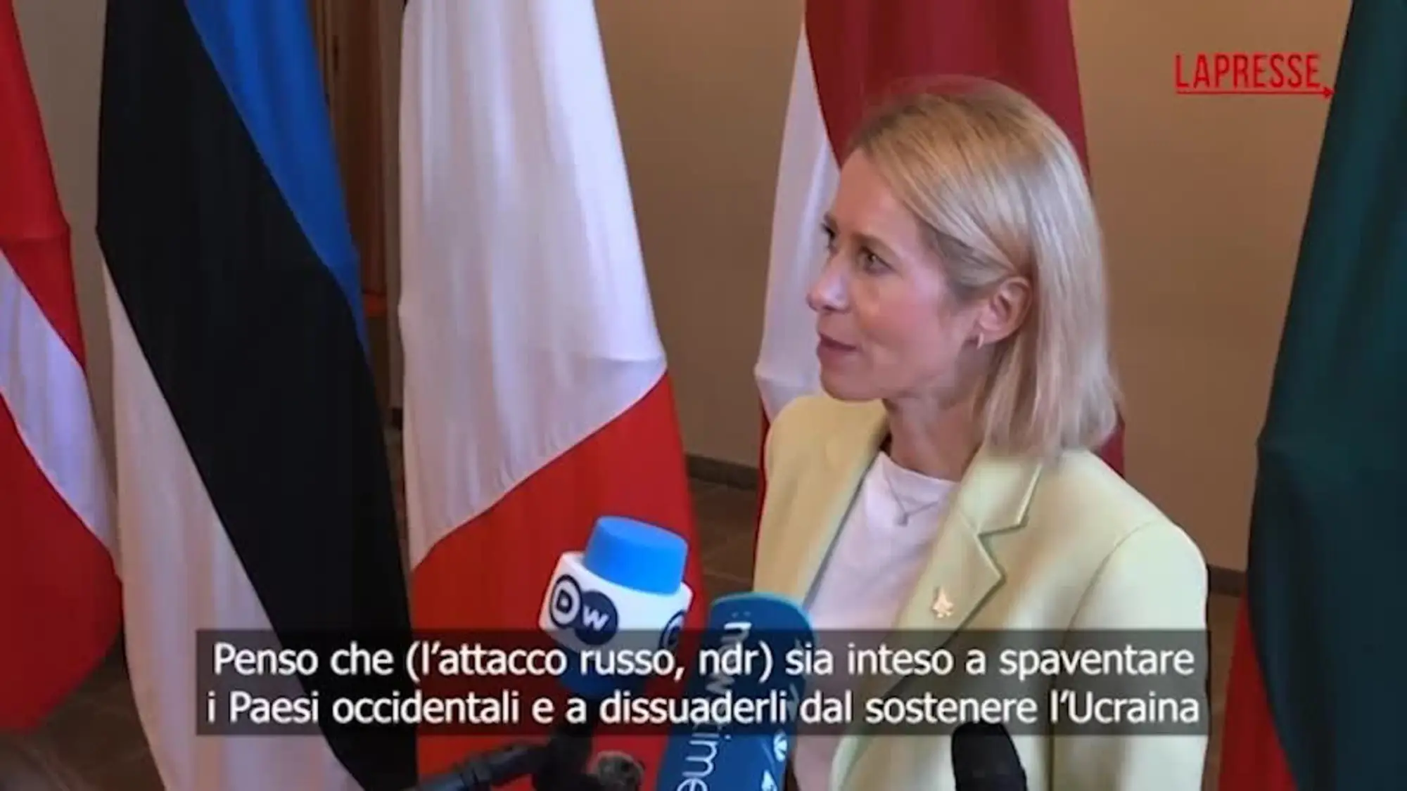 Ucraina, Kallas: "L'attacco russo al treno è un messaggio per l'Occidente"